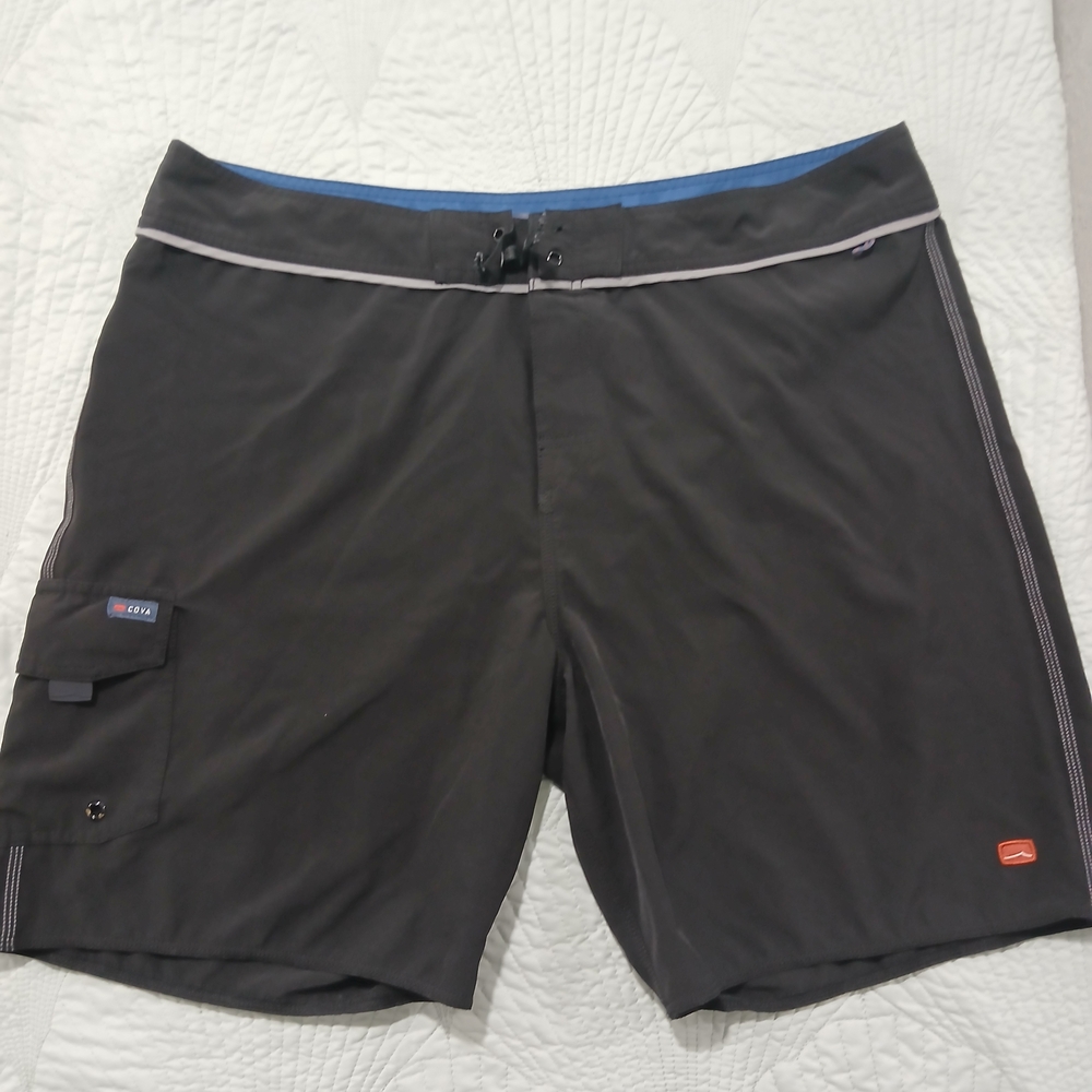 Cova Men's Black Board Shorts Size Large Swimwear Comfort Shorts
